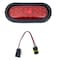 Truck-Lite Led, Red, Oval, 26 Diode, Stop/Turn/Tail, Black Grommet Mount Forget S.S., Straight Pl-3 60050R3 - alternate 1